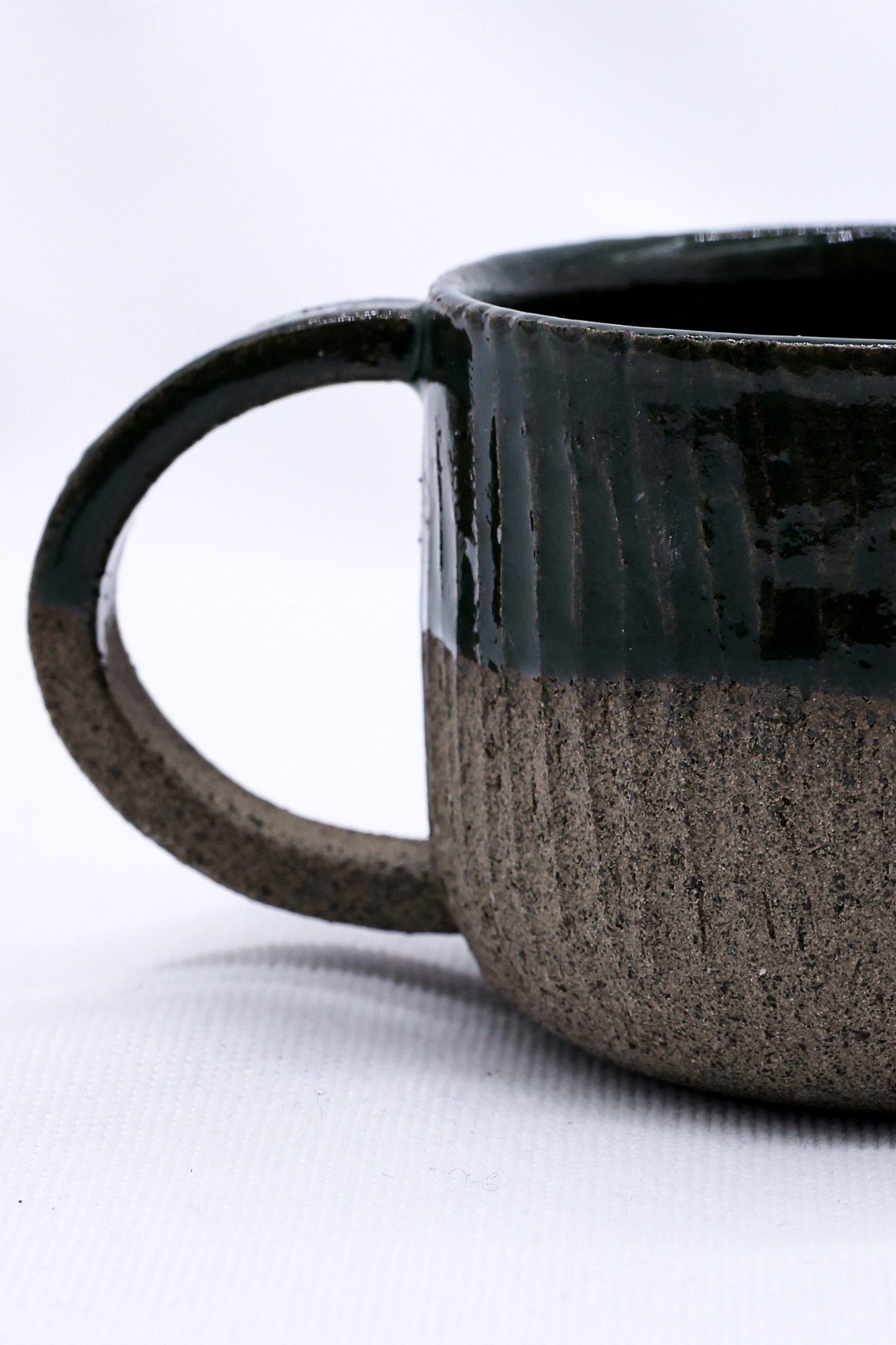 Bluverde Arte Handmade Ceramic Smoked Grey Stoneware Mug - Image 3